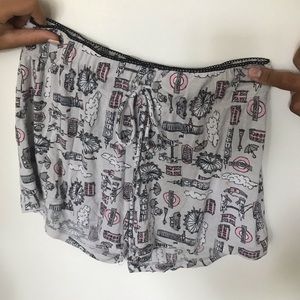 Printed Pajama Shorts